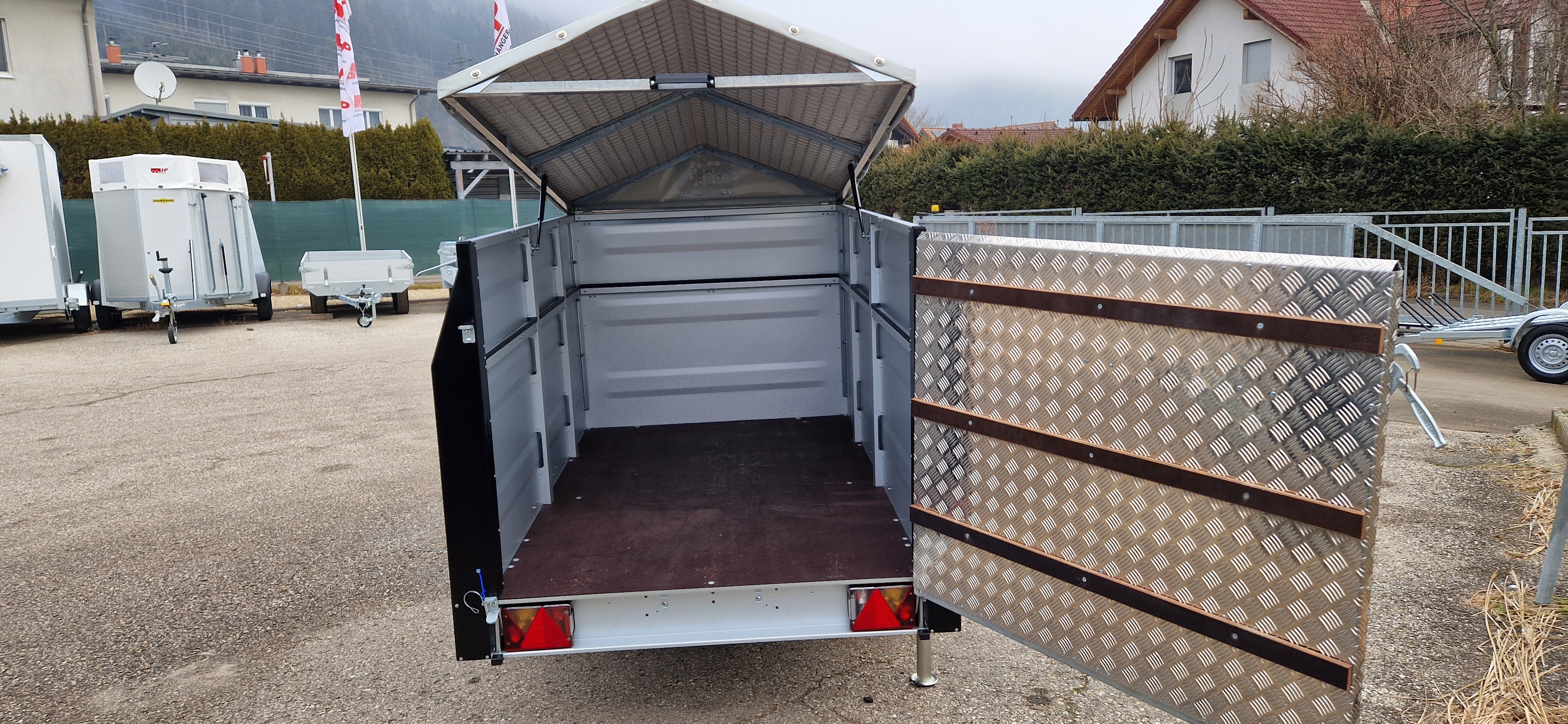 PKW-Anhänger, Autoanhänger, Kleinviehtransporter HP 2012 G-VT, 2020 x 1235 x 1070 mm, 1000 kg gebremst 